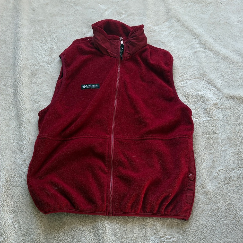 Columbia Red Fleece Vest